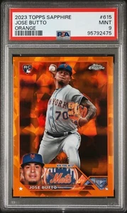 2023 Topps Chrome Sapphire JOSE BUTTO RC Orange Refractor 07/25 PSA 9 Mint Mets - Picture 1 of 2