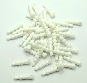 100 White Rubber Anti Dust Earphone Jack Plug Stopper Cap with Hole - Photo 1 sur 3