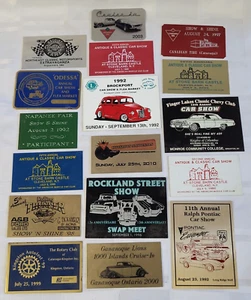 CAR SHOW METAL TAG MIXED LOT CANADA CANADIAN TIRE PONTIAC CHEVROLET FORD AUTO - Picture 1 of 19