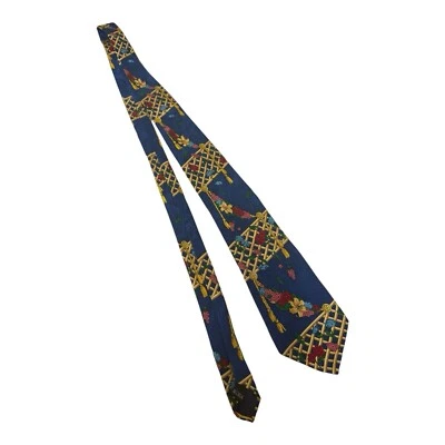 Corbata de seda Rush Limbaugh No Boundaries de colección azul dorado rosas floral colorida audaz Foto 1 de 4