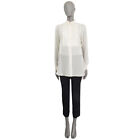 61759 Auth Ermanno Scervino White Silk Sheer Lace Detail Blouse Shirt Top 42 M