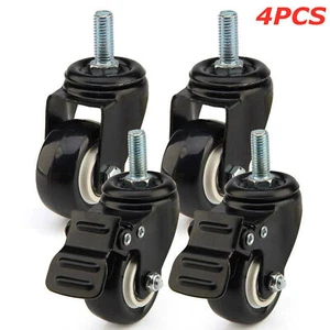 4 X Heavy Duty Swivel Castor Wheels Trolley 50mm Furniture Casters Rubber 200kg - Picture 1 of 9