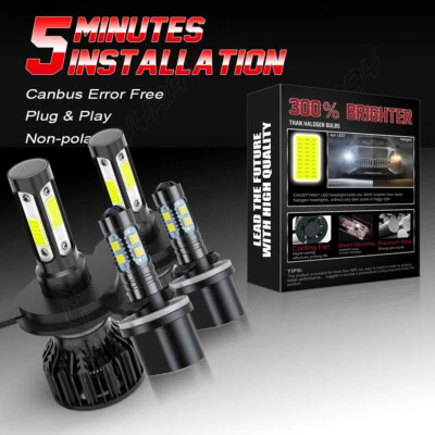 Faro LED de haz alto/bajo + luz antiniebla blanca para Ford Focus 2000 2001-2004 4 piezas Foto 1 de 4