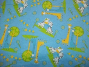 Handmade flannel fitted crib sheet, Blue w/ Zebras/CLEARANCE!LASTONE - Picture 1 of 2