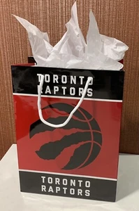 Toronto Raptors Official NBA 13 X 10 Inch Glossy Gift Bag W/ White Gift Paper! - Picture 1 of 4