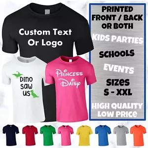 Children's Personalised Name TShirt - Kids Custom Design/Name/Text Boys or Girls - Picture 1 of 12