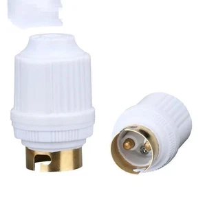 2x Portalampada B22 Lampadine Porta Calza Base Extender Adattatore Ignifugo - Foto 1 di 5