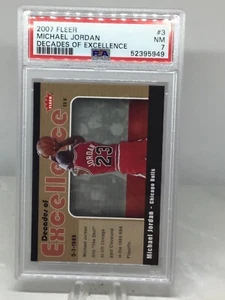 Fleer Decades of Excellence #3 2007 Michael Jordan PSA 7 (17 en todos los grados) - Imagen 1 de 2