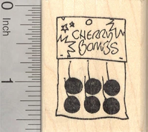 Sello de goma Cherry Bomb, saludos globos, 4 de julio, Guy Fawkes E24919 Mundial - Imagen 1 de 1