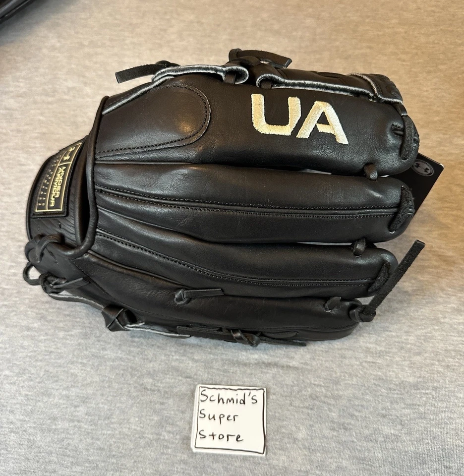 Guante Under Armour Impecable 12" 2 Piezas Web P LHT Cuero Negro Lanzamiento a la Izquierda Foto 1 de 4