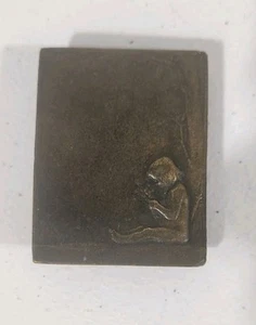 Bergamot Brass Works Belt Buckle Bronze Child Art Nouveau Vintage #K-48 - Picture 1 of 5