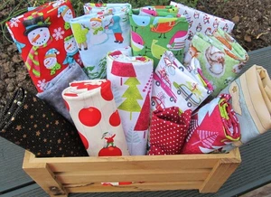 Adventskalender  Weihnachtsstoffe 2 Meter   Basteln Reste  Baumwolle portofrei - Bild 1 von 10