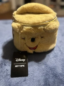 NWT Disney Winnie The Pooh Fuzzy Makeup Bag Train Case Plush Cute Hot Topic H2 - Picture 1 of 8
