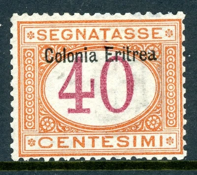 意大利 1903 厄立特里亚 40 美分邮资 Due Scott #J4 早期印刷完好 O533 — 第 1/4 张图片