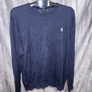 Suéter Pullover Polo Golf Ralph Lauren XXL Azul Marino Manga Larga - Imagen 1 de 6
