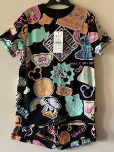 Kids Pyjamas Disney Characters Collage Pyjama Set Shorts & Top Size 6-7 Years - Picture 1 of 4