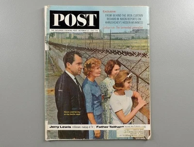 Saturday Evening Post Magazine October 12 1963 Nixon at Berlin Wall & Kruschchev - Image 1 of 4