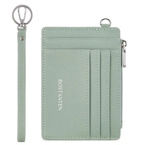 Small Wallet For Women RFID Leather Credit Card Holder Slim Wristlet Keychain... - Picture 1 of 6