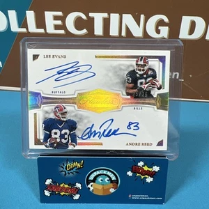 2023 PANINI FLAWLESS LEE EVANS ANDRE REED GOLD DUAL AUTOGRAPH BILLS AUTO 25/25 - Zdjęcie 1 z 7