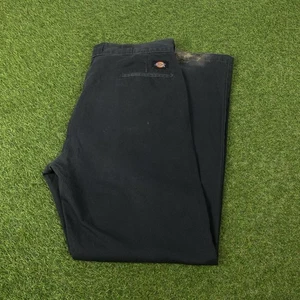 DICKIES Workwear Mens Trousers Black Regular Straight W36 L32 - Imagen 1 de 4
