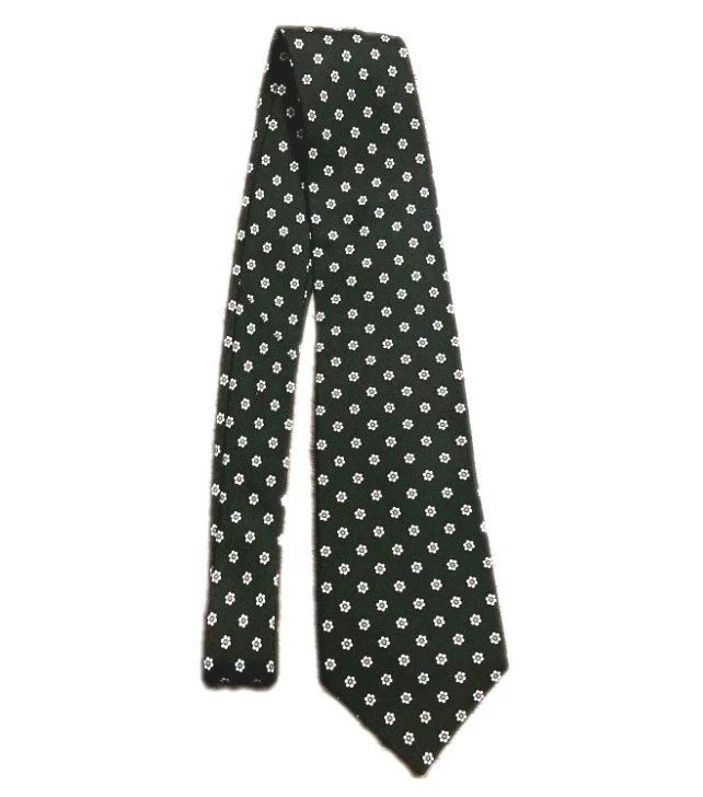 Ralph Lauren 100% Seda Hecha a Mano en Italia Etiqueta Púrpura Floral Margarita Corbata Negra Foto 1 de 3