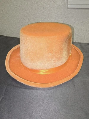 Orange Top Hat From Elope Costume 22.5" Inner Rim Fuzzy Lloyd Christmas - Image 1 of 4