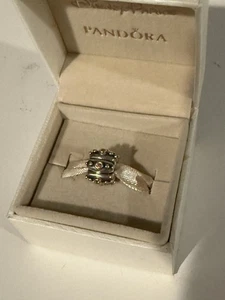 Pandora Fusion Clip 14k Gold Salmon Cz Silver 925 Rare - Picture 1 of 5