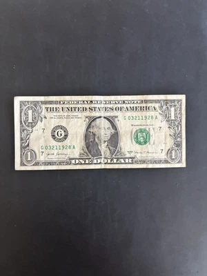 Fancy Dollar Bill Birthday Note March 21, 1928/ 03211928 - Image 1 of 2