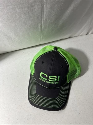 Sombrero trasero de malla con correa ajustable CSI Crane Service Inc (nuevo sin etiquetas) Foto 1 de 4