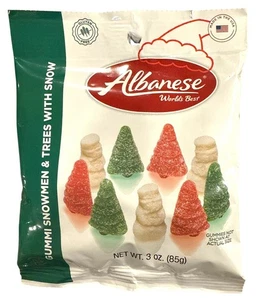 I migliori pupazzi di neve e alberi in gomma Albanese Worlds con neve sacchetto da 3 oz caramelle natalizie - Foto 1 di 2