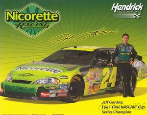 2007 Jeff Gordon Nicorette Chevy Monte Carlo NASCAR Hero Card - Picture 1 of 1