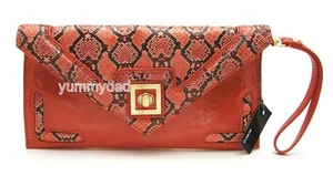 MIMCO ROBOTICA ENVELOPE CLUTCH IN DARK CORAL BNWT RRP$179 - Picture 1 of 7