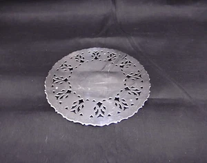 Vintage Italian Silverplate Round Pierced & Footed Trivet. See Photos - Picture 1 of 11