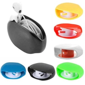 Portable Automatic Cable Winder Headphone Earbuds Cable Storage Organizer Case - Photo 1/19
