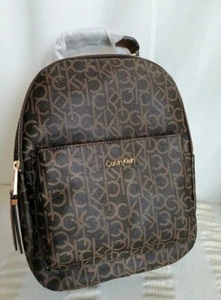 New release Calvin klein dark brown multi Large backpack - Picture 1 of 13
