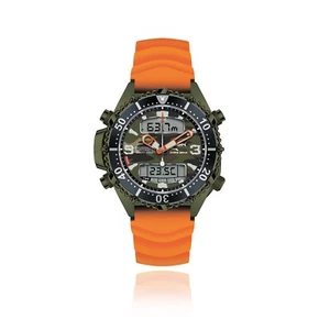 CHRIS BENZ DEPTHMETER DIGITAL 200M SPECIAL EDITION Chamäleon mit Band in Orange - Bild 1 von 6