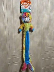 Aspca Pet Stuffing Free Gecko Rainbow Bear Toy For Dogs Clinker & Squeak 24” - Picture 1 of 5