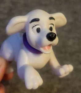 2" DISNEY 101 Dalmatian Dog Puppy Plastic Action Figure Purple Collar Cake Top - Picture 1 of 9