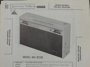 Original Sams Photofact Manual HITACHI WH-822, WH-822M (485) - Picture 1 of 1