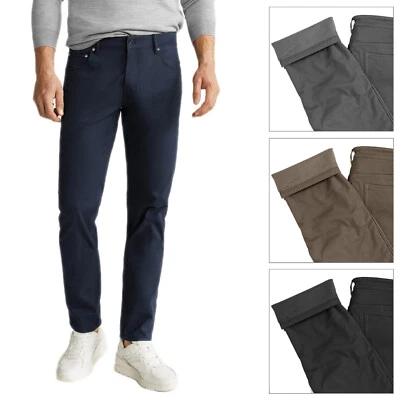 Pantalone Uomo Invernale Felpato Termico Jeans Comodo Imbottito In Pile VEQUE - Immagine 1 di 4