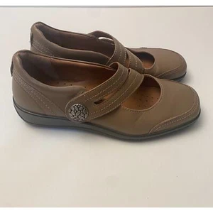 HOTTER Melissa Mary Jane Schuhe flache Schuhe beige hellbraun US 7,5 Leder bequeme Schuhe - Bild 1 von 6