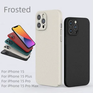 For iPhone 14 15 Pro Max 13 12 11 Pro Max  ShockProof Matte Slim Hard Case Cover - Picture 1 of 23
