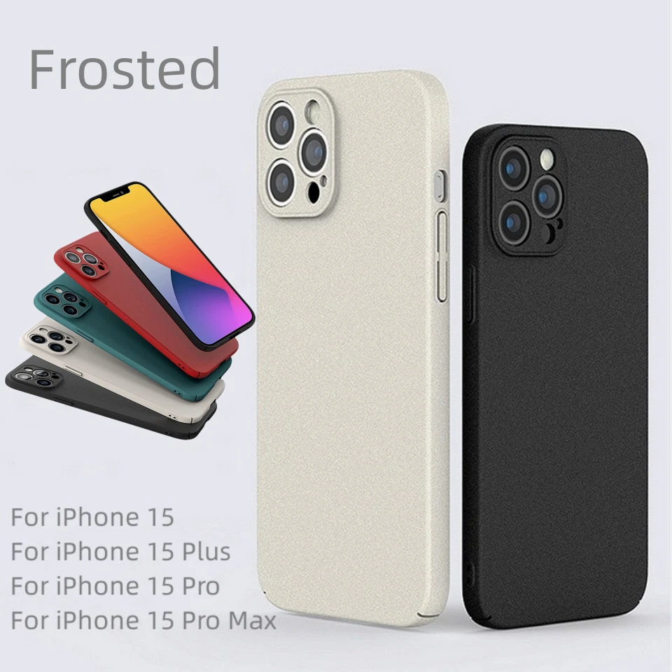 For iPhone 14 15 Pro Max 13 12 11 Pro Max  ShockProof Matte Slim Hard Case Cover - Image 1 of 4