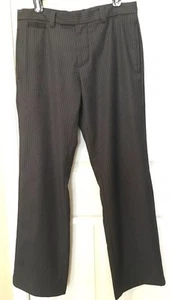 Kenneth Cole Reaction Mens Size 32x32 Black Gray White Stripes Dress Pants - Picture 1 of 12