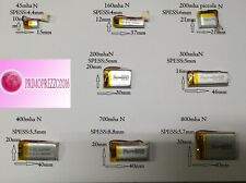 batterie a litio di polimeri varie mha 3,7 volt per dispositivi elettronici