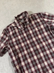 Carhartt Vtg Mens Relaxed Fit Red Check Short Sleeve Button Down Shirt Size XL - Picture 1 of 8