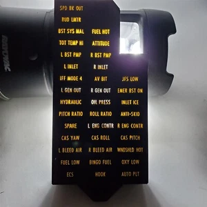 Rare Vtg Original F-15 Eagle Caution Warning Indicator Panel 4330011-6 DMIL-A - Picture 1 of 9