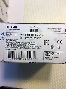 MOELLER  DILM17-10   24V50/60HZ MOELLER XTCE018C10A  EATON - Picture 1 of 2