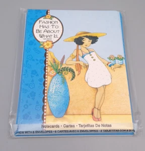 Set of 8 Note Cards "Fashion" Original Art, Blank Inside w/ Envelopes - Picture 1 of 4