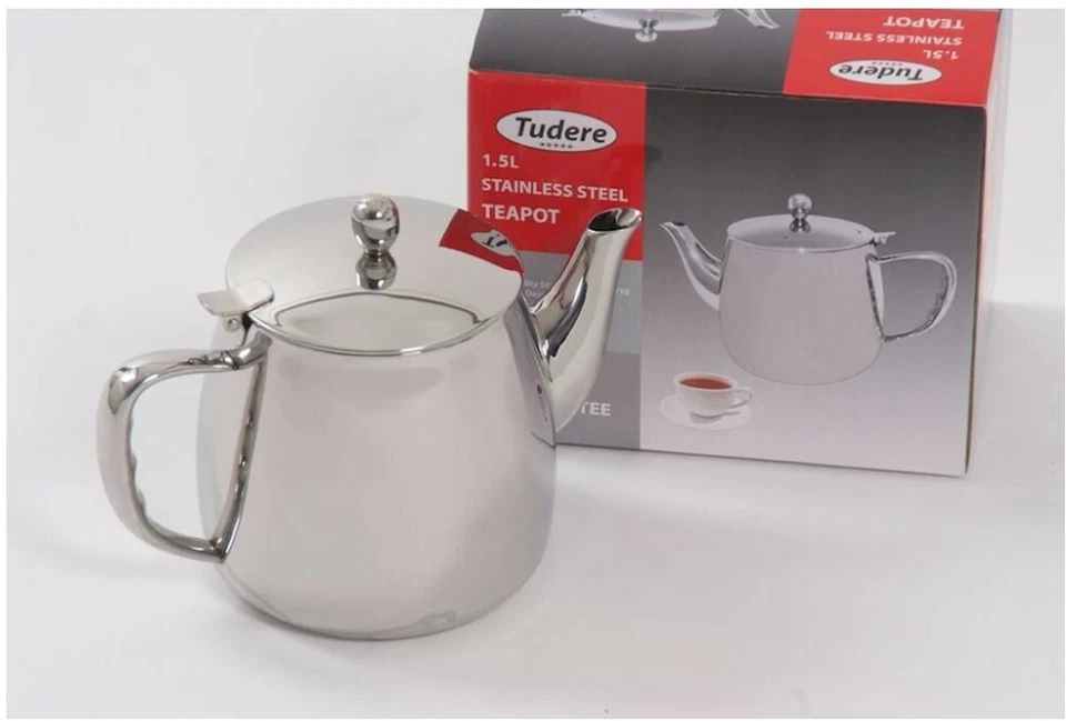 Tudere Acciaio Inox 1.5 Litro Teiera - 25 Anno Garanzia - Immagine 1 di 1